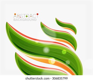 Abstract realistic solid wave background. Vector illustration