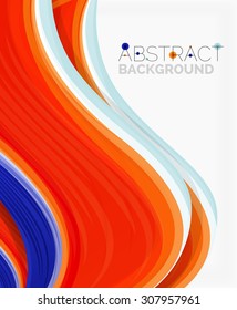 Abstract realistic solid wave background. Vector illustration