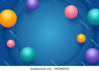 Abstrakter, realistischer Sphären-Hintergrund. Vektorgrafik