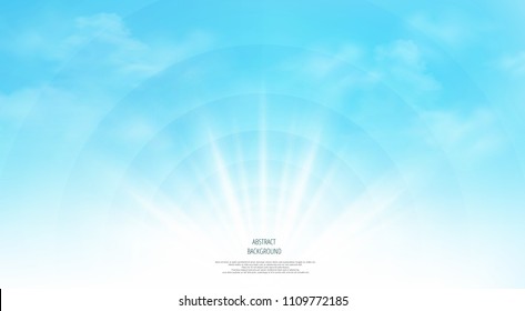 Abstract of realistic sunshine on the sky background. Each layer has separated, you can use and adjust for working. illustration vector eps10
