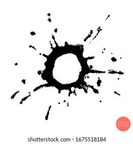 Abstract realistic watercolor blot. Artistic vector design elements with splashes. Vector illustration.