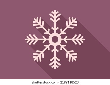 Resumen de navidad de invierno realista icono de copo de nieve - Ilustración vectorial