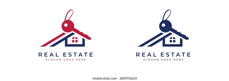 Abstract reality home logo design, key logo design, home sell, home buy, reality vector logo design