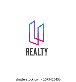 Abstract Realty Property Building Architect Logo Sign Symbol Icon