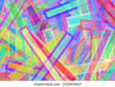 abstrakter Rechteckbalken mit gestreiftem Farbverlauf-Kristall-Dekorationshintergrund für Werbebanner-Broschüren, Produktpräsentation Vektorpfe.