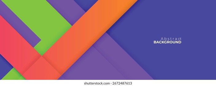 Abstract rectangle colorful banner background. Color gradient abstract background with dynamic wave line effect.