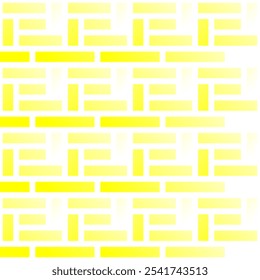 Abstract rectangle composition pattern. Gradient between white and yellow. White line. 