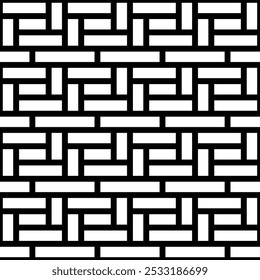 Abstract rectangle composition pattern. White color. Black line. 