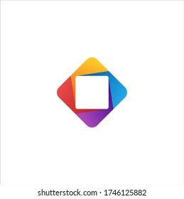 Rectángulo abstracto creativo para ilustración vectorial del logotipo de negocios