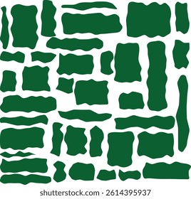 Abstract rectangle frames with wiggly borders, Various Shapes with zigzag edge, Black blob shapes, abstract organic forms, vector illustration, Modern blob shape design, Unique, artistic, creative,