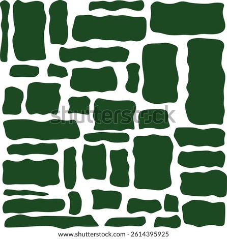 Abstract rectangle frames with wiggly borders, Various Shapes with zigzag edge, Black blob shapes, abstract organic forms, vector illustration, Modern blob shape design, Unique, artistic, creative,