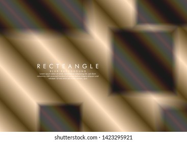abstract rectangle with gold background color gradient. blur design