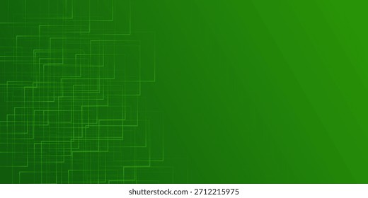 Modelo de fundo esportivo verde retângulo abstrato com linhas e luzes brilhantes. Fundo verde com design de padrão suave. Cor natural com conceito digital. tecnologia vetor. eps10