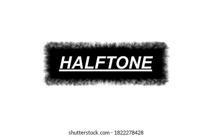 Abstract rectangle halftone pattern background design