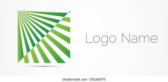 Abstract rectangle logo icon. Vector illustration