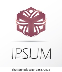 Abstract rectangle logo icon. Vector illustration