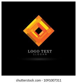 Abstract Rectangle Logo. Symbol & Icon Vector Template.