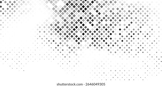 Abstract rectangle mesh dot halftone gradient texture. Vanishing polka dot background design abstract