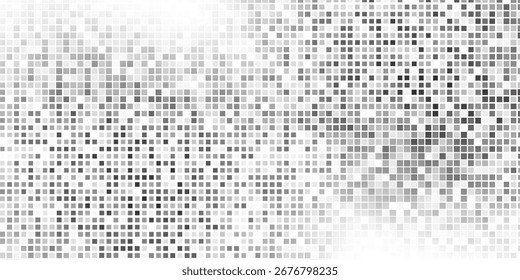 Abstract rectangle mesh grunge dotted halftone gradient texture. Vanishing polka simple abstract modern
