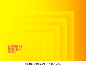 Abstract rectangle overlap yellow background with space for text and message.