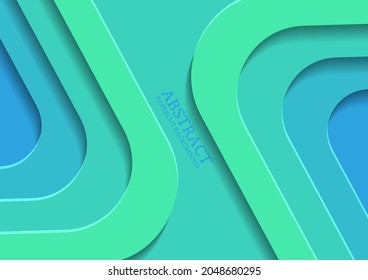 abstract rectangle papercut design background with overlap layer, 3D rectangle papercut background multicolor