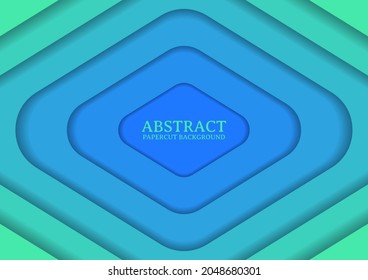 abstract rectangle papercut design background with overlap layer, 3D rectangle papercut background multicolor