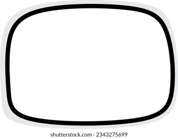 Abstract rectangle shape for text frame background and texture in a organic blob vector illustration
