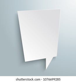Abstract rectangle speech bubble on the gray background. Eps 10 vector file.