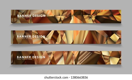 Abstract rectangle vector banners with luxury geometric gradient backgrounds . design templates. future Poster template design