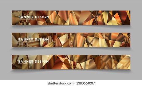 Abstract rectangle vector banners with luxury geometric gradient backgrounds . design templates. future Poster template design