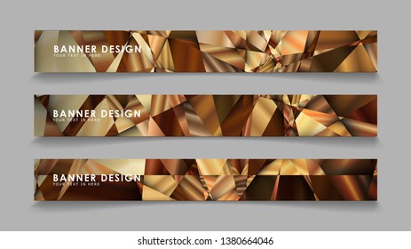 Abstract rectangle vector banners with luxury geometric gradient backgrounds . design templates. future Poster template design