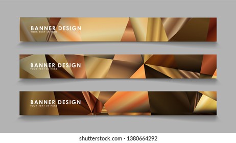 Abstract rectangle vector banners with luxury geometric gradient backgrounds . design templates. future Poster template design