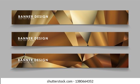 Abstract rectangle vector banners with luxury geometric gradient backgrounds . design templates. future Poster template design