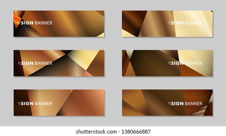 Abstract rectangle vector banners with luxury geometric gradient backgrounds . design templates. future Poster template design
