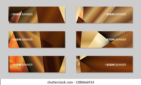 Abstract rectangle vector banners with luxury geometric gradient backgrounds . design templates. future Poster template design