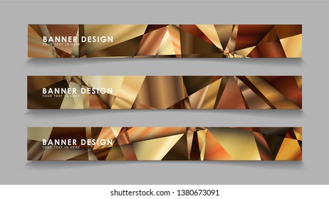 Abstract rectangle vector banners with luxury geometric gradient backgrounds . design templates. future Poster template design