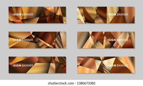 Abstract rectangle vector banners with luxury geometric gradient backgrounds . design templates. future Poster template design