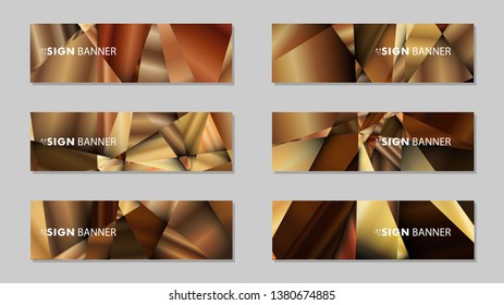 Abstract rectangle vector banners with luxury geometric gradient backgrounds . design templates. future Poster template design