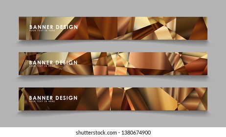 Abstract rectangle vector banners with luxury geometric gradient backgrounds . design templates. future Poster template design
