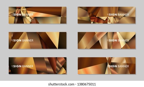 Abstract rectangle vector banners with luxury geometric gradient backgrounds . design templates. future Poster template design
