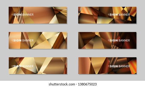 Abstract rectangle vector banners with luxury geometric gradient backgrounds . design templates. future Poster template design