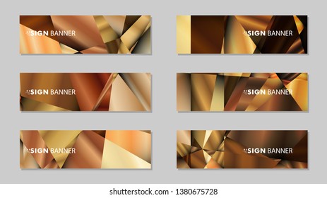 Abstract rectangle vector banners with luxury geometric gradient backgrounds . design templates. future Poster template design