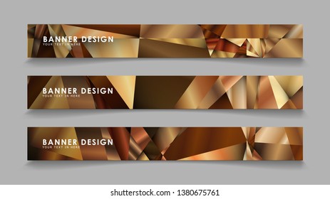 Abstract rectangle vector banners with luxury geometric gradient backgrounds . design templates. future Poster template design