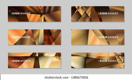 Abstract rectangle vector banners with luxury geometric gradient backgrounds . design templates. future Poster template design