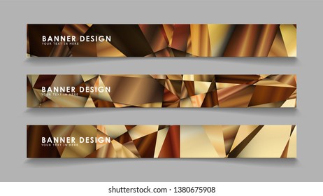 Abstract rectangle vector banners with luxury geometric gradient backgrounds . design templates. future Poster template design