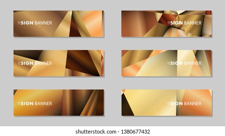 Abstract rectangle vector banners with luxury geometric gradient backgrounds . design templates. future Poster template design