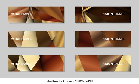 Abstract rectangle vector banners with luxury geometric gradient backgrounds . design templates. future Poster template design