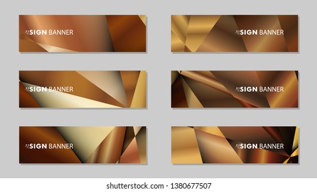 Abstract rectangle vector banners with luxury geometric gradient backgrounds . design templates. future Poster template design