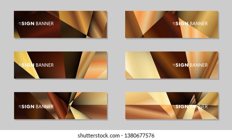 Abstract rectangle vector banners with luxury geometric gradient backgrounds . design templates. future Poster template design