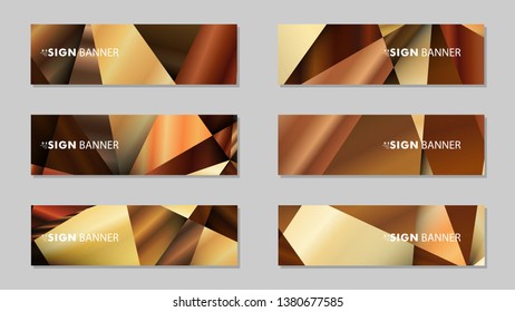Abstract rectangle vector banners with luxury geometric gradient backgrounds . design templates. future Poster template design